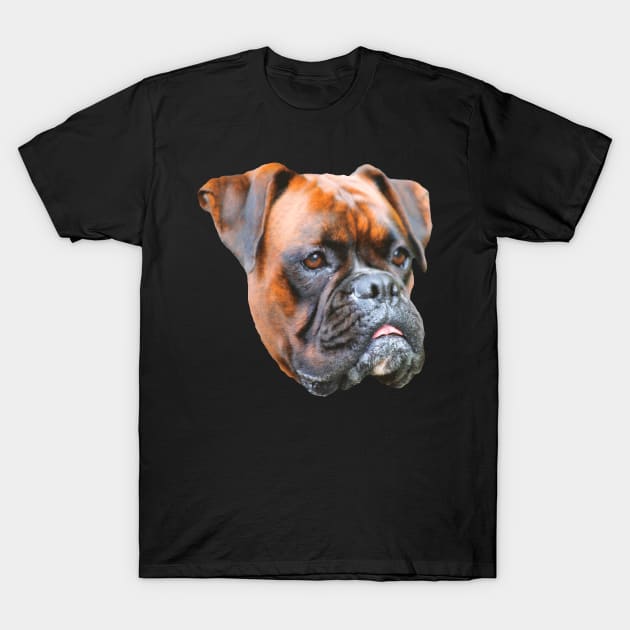 Nice picture of a dog's head - Germany boxer dog T-Shirt by Hujer